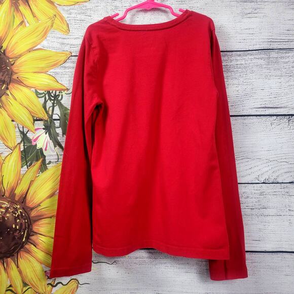 Faded Glory Red Long Sleeve Tee Girl's Size L - Picture 5 of 5